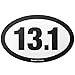 13.1 Half Marathon Oval Car Magnet for Distance Runners, Trail Running | Stick it to Your Vehicle or its Bumber | Fitness & Runner Enthusiast | Strongest Magnet on Amazon