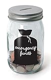 Perfect Life Ideas Classic Mason Jar Coin Bank - Piggy Bank for Girls Boys Kids Children - Money Saving Jar Helps in Learning to Count, Save and Development of Other Basic Learning and Money Skills