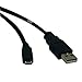 Tripp Lite USB 2.0 Hi-Speed A to Micro-B Cable (M/M) 3-ft. (U050-003),Black