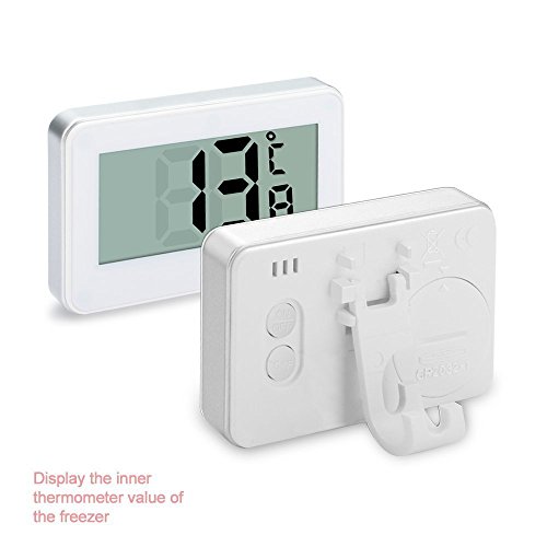 2Pack Digital Refrigerator Thermometer, iBetterLife Waterproof Wireless Fridge Freezer Room Temperature Monitor from -20 to 60 Degree w/Magnet, Hook & Large Big LCD Display for Home Indoor/Outdoor
