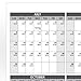 Wall Calendar Laminated, 24 x 36 inches, 2-Sided Reversible Vertical/Horizontal, Mounting Tape Included (White)… (2018-2019)