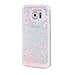 Samsung Galaxy S7 Edge case,Crosstree Liquid, Appmax Cool Quicksand Moving Stars Bling Glitter Floating Dynamic Flowing Case Liquid Cover for galaxy s7 edge. (Heart Pink)