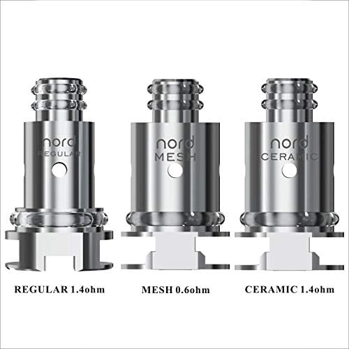 Nord Replacement Coils Head 5Pcs Regular Ceramic Mesh 0.6ohm for Smok Nord AIO Vape Kit (Ceramic 1.4ohm)