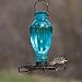 Perky-Pet 8136-2 Daisy Vase Vintage Glass Bird Waterer Blue