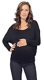 Women's Scoop Neck Dolman Sleeve Rayon Jersey Knit Casual Maternity Tunic Top