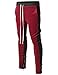 Style by William Men's Dual Side Panel Over Length Drawstring Ankle Zipper Track Pants