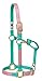 Weaver Leather Quatrefoil Patterned Adjustable Chin & Throat Snap Halter, Average, Pink/Turquoise Quatrefoil