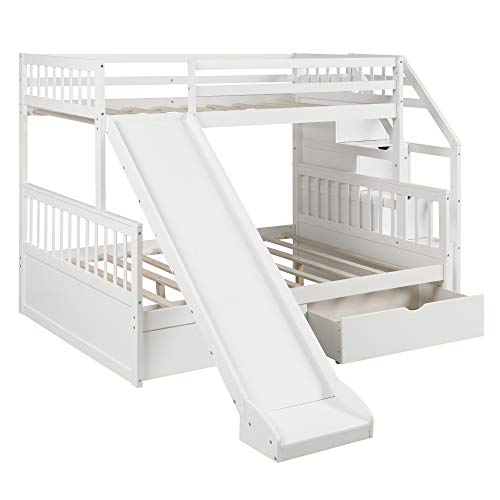 Twin Over Full Bunk Beds, Bunk Beds Twin Over Full with Slide, High