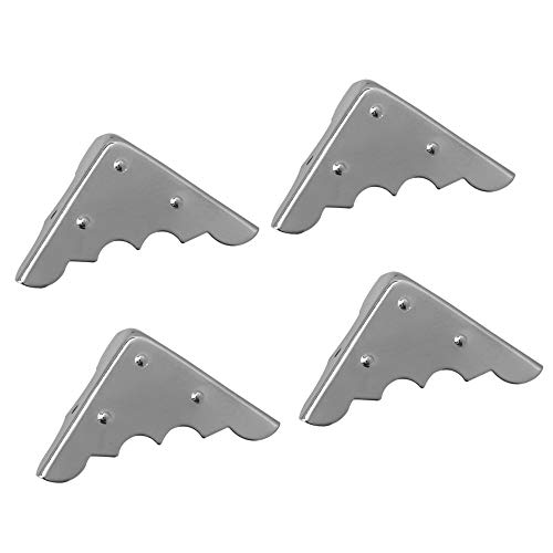 Homeswitch 32x32x12mm Silver Metal Cabinet Corners for Cigar Box Guitar Decorative Pack of 4