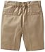 Classroom Big Boys' Uniform Husky Flat Front Short, Khaki, 12 Husky