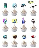 Party Hive 12pc Fortnite Cupcake Toppers for Birthday Party Event Decor