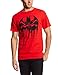 DC Comics Batman Melting Mask Logo Men's T-Shirt, Medium, Red