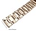 Fitian 16mm Stainless Steel Watch Band for Moto 360 2 (2nd Gen, Woman) Push-button Hidden Clasp Champagne Rose Gold Metal Silver Fit Other Smart Watches (Rose Gold)