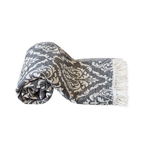Mebien Renaissance Design pestamal bath pools spas beaches gyms saunas towel multi purpose throw to your couch sofa bed picnic for baby women man 100% cotton (Black)