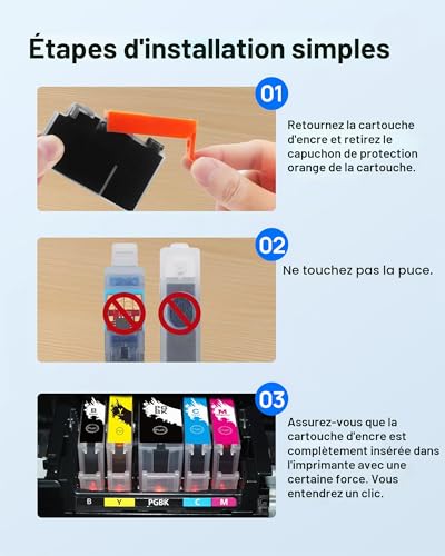 GPC Image 570 571 XL Compatible Ink Cartridge for Canon 571 PGI-570 CLI-571XL for Canon MG5750 TS5055 for PIXMA TS5050 TS5053 MG6852 MG6850 MG5700 MG5752 MG5753 (20 Pack) Pack)