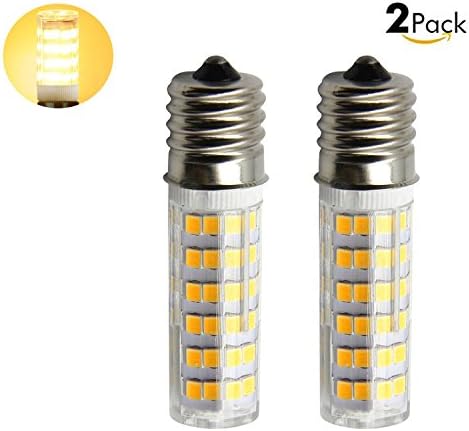 E17 light bulb 5W (equivalent halogen 50W), E17 Base R16 R14 type, AC110V-130V, warm white 3000K (500 lumens), E17 LED Dimmable Bulb for Microwave Oven Appliance. (2 pack)