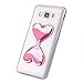 J3 Case, Galaxy Sky,Galaxy Sol,Amp Prime Case,DAMONDY Cute 3D Moving Stars Bling Liquid Glitter Floating Flowing Love Heart Ultra Clear Soft TPU Case for Samsung Galaxy J3 2016 -rose pink