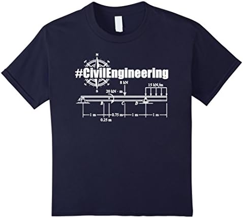 Kids Civil Engineer Shirt - Civil Engineering T shirt 8 Navy