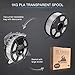 PLA Filament, 3D Hero PLA Filament 1.75mm,PLA 3D Printer Filament, Dimensional Accuracy +/- 0.02 mm, 2.2 LBS(1KG),1.75mm Filament,Clear/Transparent PLA