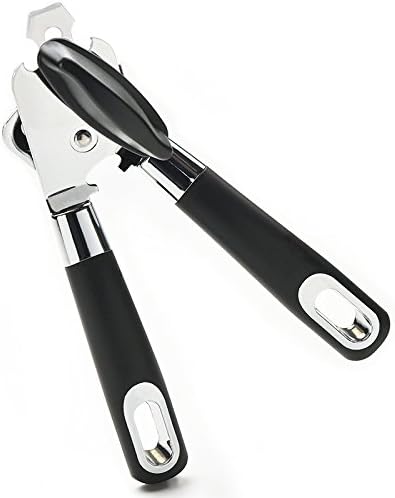 Dihome Resource for Cooking Manual Can Opener Heavy Duty Stainless Steel Blades FDA Approved, Built in Bottle Opener, Easy Turn Knob and Ergonomic Handles Smooth Edge Tin Opener Kitchen Tool