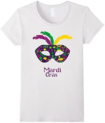 Womens Mardi Gras T-Shirt XL White