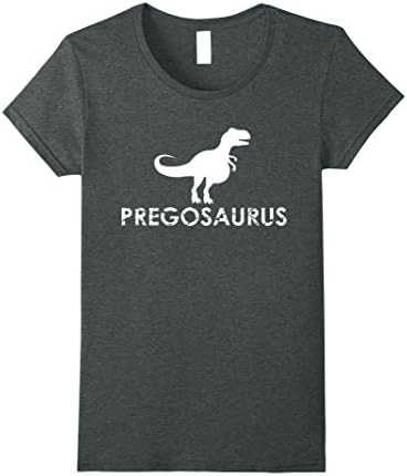 Womens Pregosaurus Funny Maternity T Shirt Small Dark Heather