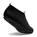 L-RUN Mens Swim Shoes Barefoot Quick-Dry Aqua Socks Black XXXL(M:10.5-11.5)=EU45-46