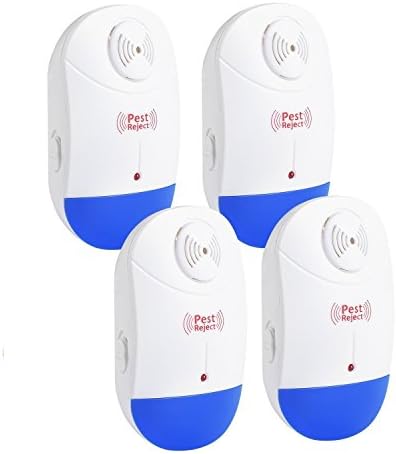 iZenshow Ultrasonic Pest Control Repeller-Electronic Plug in Pest Reject for Insects, Roaches, Flies, Ants, Spiders, Mice, Bugs- Non-toxic, Evironment Friendly, 4 Packs