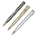 X2 Depot Brass Bullet Shaped Ballpoint Pen with Rifle Design Clip, Satin Gold