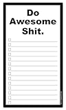 Do Awesome Shit Grocery List Magnetic Groceries Pad 4.25 x 7.5, 50-Sheets
