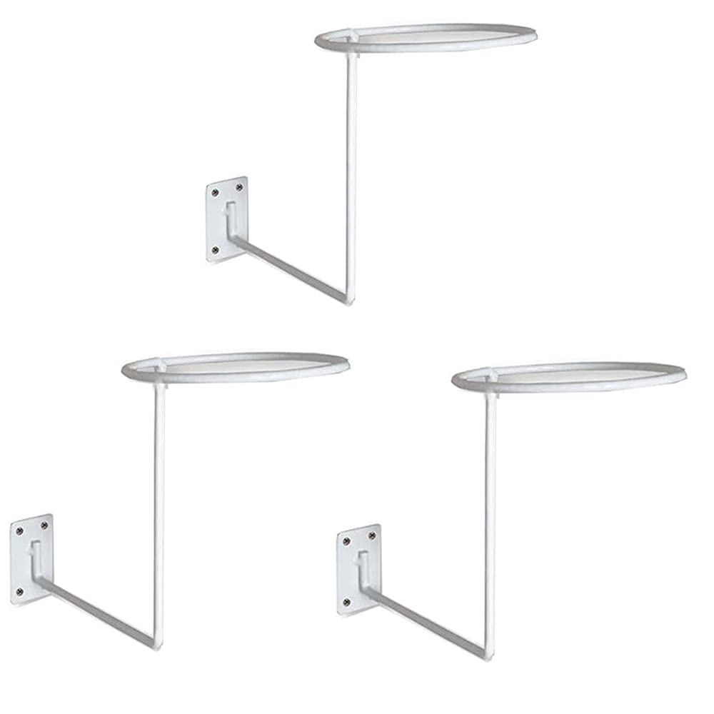 WANLIAN Helmet Display Rack Bicycle Helmet Storage Holder Stand Wall Mounted Helmet Display Hook for Motorcycle Helmets Baseball Helmets Basketball(3 pieces in white)