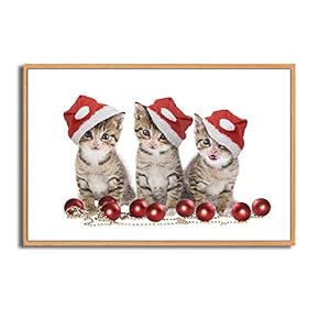 Framed Canvas Wall Art Merry Christmas Canvas Prints Home Artwork Decoration for Living Room,Bedroom - 16x24 inches