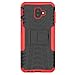 Galaxy J4 Plus Case,Galaxy J6 Plus Case,PUSHIMEI with Kickstand Hard PC Back Cover Soft TPU Dual Layer Protection Phone Case Cover for Samsung Galaxy J4 Prime/J4 Core/J6 Prime(Red Kickstand case)