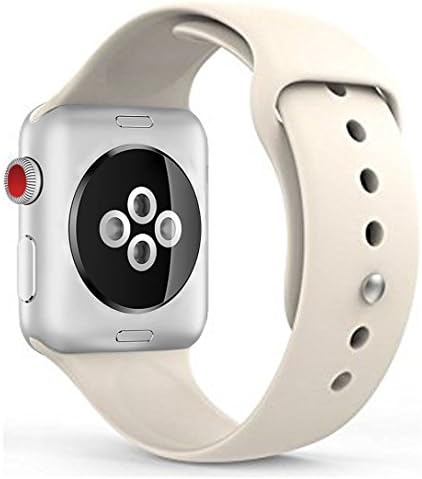 Apple Watch Band 38mm,Fendy Soft Silicone iWatch Sport Band for Apple Watch Series 3,Series 2,Series 1,Sport & Edition,Antique White