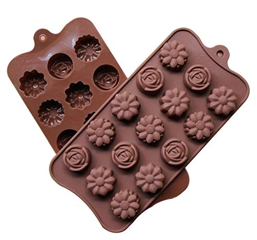 image for Bekith 6 Pack Non-stick Silicone Candy Molds - Silicone Molds for Choc