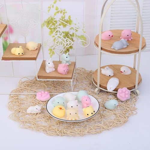 AM ANNA Squishy Toys Squishies, 50 Pack Mochi Squishy Party Favors for Kids, Squishies for Kids Fidget Toys Stress Reliever,Treasure Box Toys for Classroom Prizes Goodie Bag Stuffers (50 Pcs)