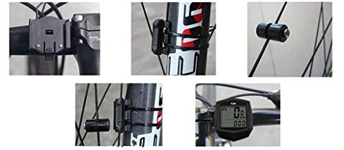Excursion Sports Bicycle Speedometer Waterproof Wired Multifunctional LCD Computer Odometer for Cycling Riding Bike Motorcycle Accessories (Black)