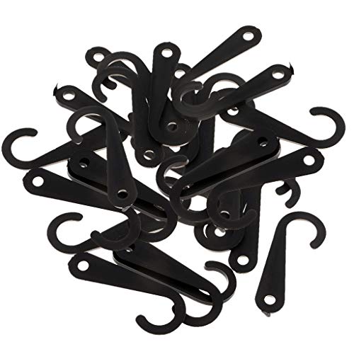 kesoto 50pcs Plastic Hooks Fasteners, J Shape, for Socks Towels Gloves Scarf or Other Small Crafts Hanging