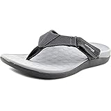 Vionic Men's Sandals Ryder Thong Orthaheel Technology Black Grey SZ 8