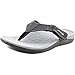 Vionic Men's Sandals Ryder Thong Orthaheel Technology Black Grey SZ 8