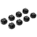 LANGRIA Wire Cube Plastic Connectors for Modular Organizer Closet and Wire Grid Cube Storage Shelving Unit, Set of 8 (Black)
