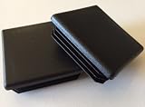 2" Black Plastic Plugs for Square Tubing by Caplugs Package of 4