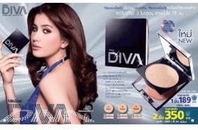 Mistine Diva Super Powder Foundation Concealer Spf 25 Pa++ Double Uv Protection Amazing of Thailand