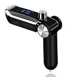 FM Transmitter Bluetooth for Car Wireless In-Car Stereo Radio Adapter Car Kit Hands Free Calling and USB Charger
