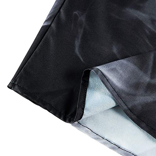 RAISEVERN Black Hawaiian Shirt Short Sleeve Tshirts 3D Cool Skull Prints Ugly Aloha Button Blouse Summer Vacation Party Beachwear Holiday Clothes L