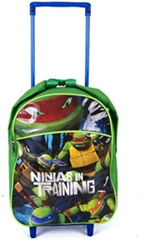 Children's TV Character Kids Boys Girls Wheeled Cabin Hand Luggage Small Trolley Travel Bag (1 x Ninja Turtles)