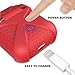 MeanLove AirPods Case, Flex Armor Series [Heavy Duty Protection Carrying Case] Silicone Cover Skin with Keychain Compatible Airpods Charging Case, Red, MS18A2