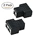 Category 6 Ethernet Module, MACTIS 180° Cat6 RJ45 8-Wire Jack with Unshielded Information Module (2 Pack, 3 Port RJ45 Coupler)