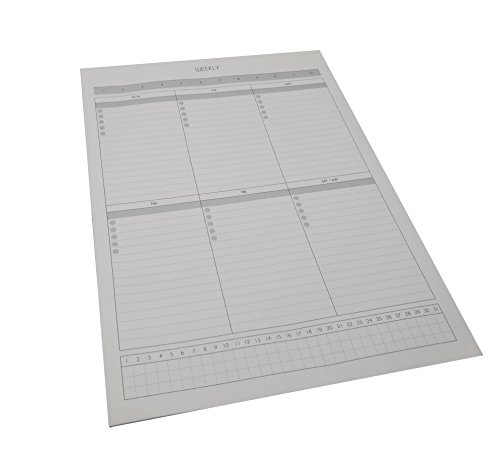EIKS A4 Size Daily Schedule Planer Pads Planning Organizer Tear-Off Sheets for Dates Notes (Weekly) - Thumbnail 3