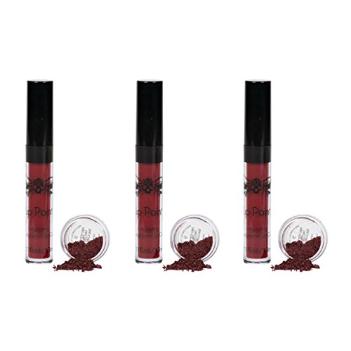 Tattoo Junkee Rebel Lip Kit Bundle - includes 3 Red Long Lasting Liquid Lipsticks + Shimmer Lip Effects